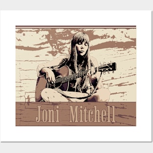 Joni mitchell // Brown Vintage Posters and Art